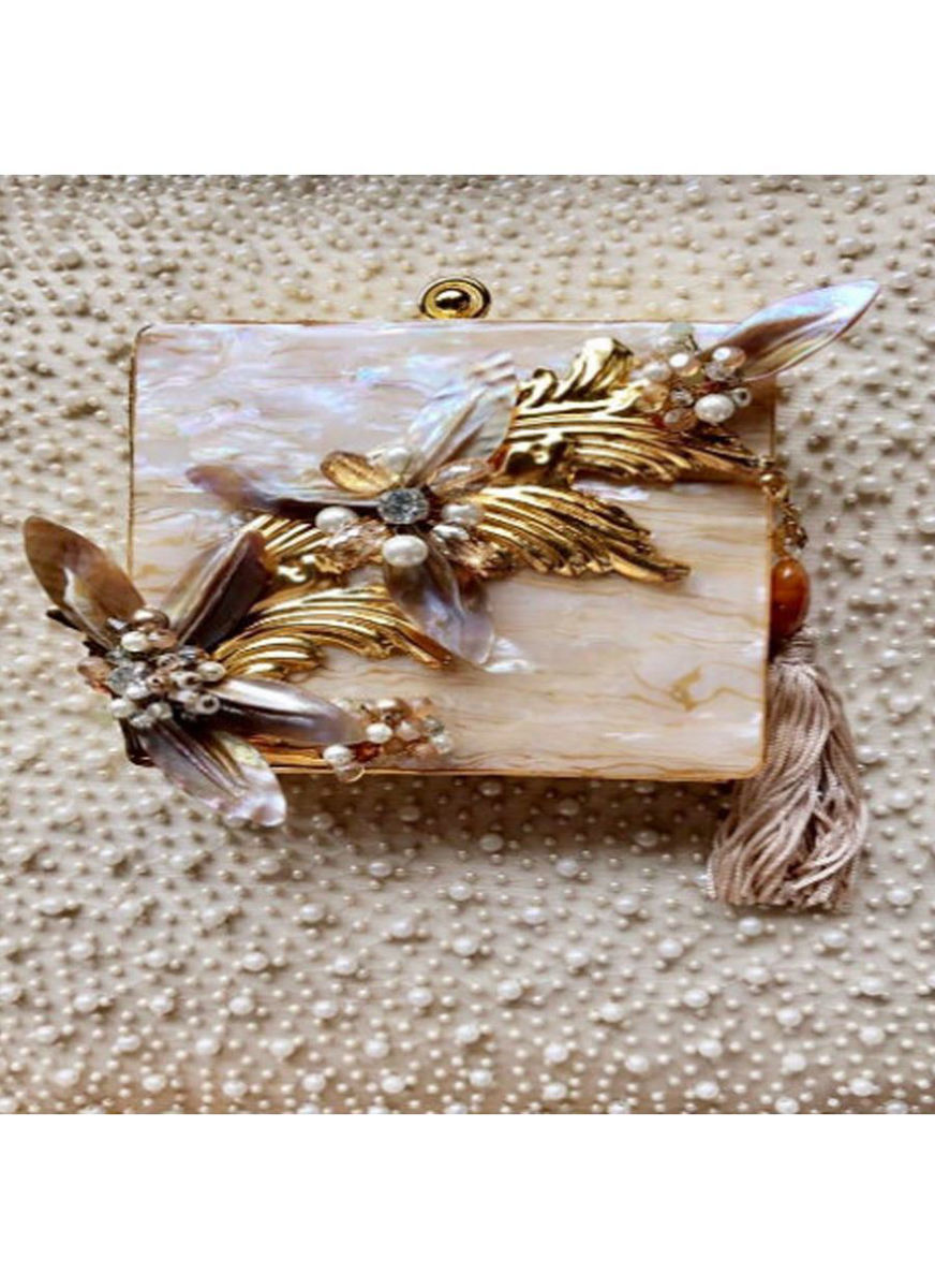 Floral Embellished Clutch
