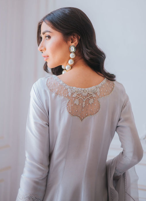 Silver Chloe Kalidaar And dupatta