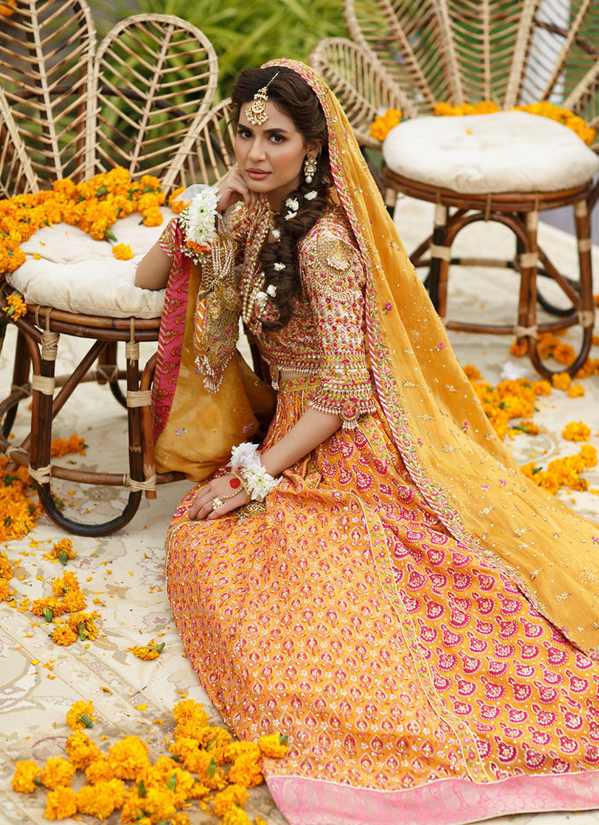 Riha Saffron Lehenga Choli
