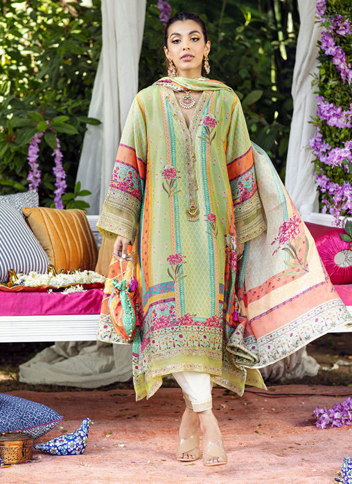 Erina Lime Shirt And Dupatta