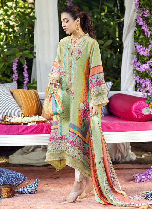 Erina Lime Shirt And Dupatta