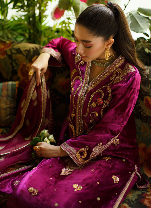 Miyera Berry Shirt And Dupatta