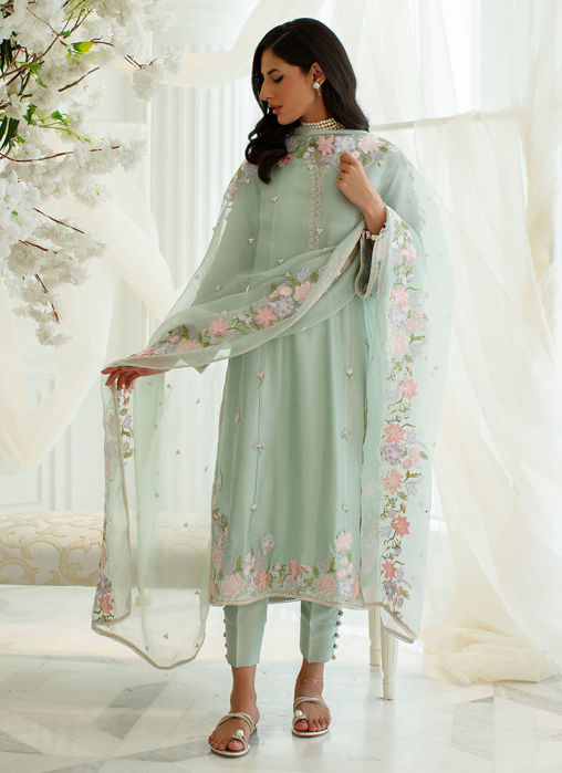 Menthe Shirt And Dupatta