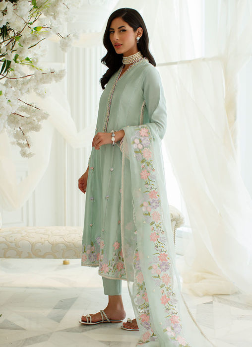Menthe Shirt And Dupatta