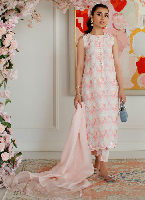 Ikat Emma Shirt And Dupatta