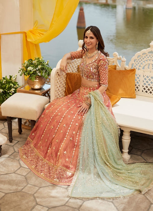 Shehrbano Rose Gold Lehnga Choli