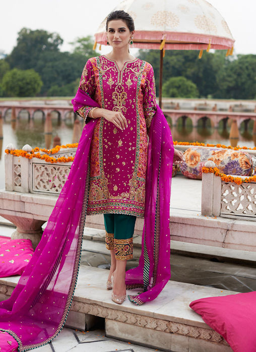 Picture of Zahra Mehndi Magenta Bp Kurta