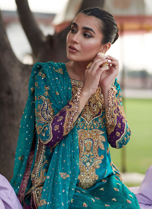 Sona Seagreen Mehndi Long Shirt