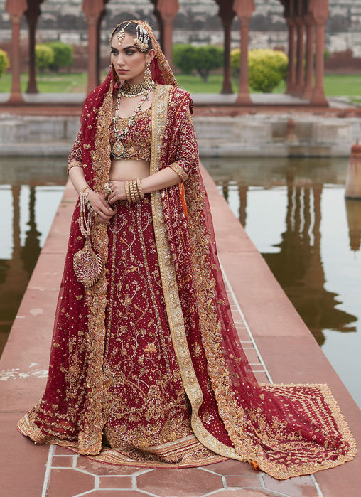 Dia Crimson Lehnga Choli Bridal