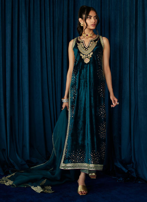 Picture of Audery Emerald Shirt And Dupatta