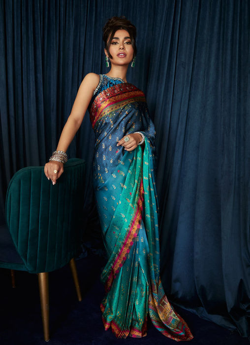 Picture of Julia Charmeuse Printed Saree