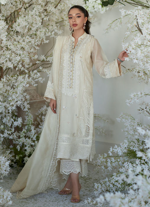 Paige Ivory Shirt And Dupatta