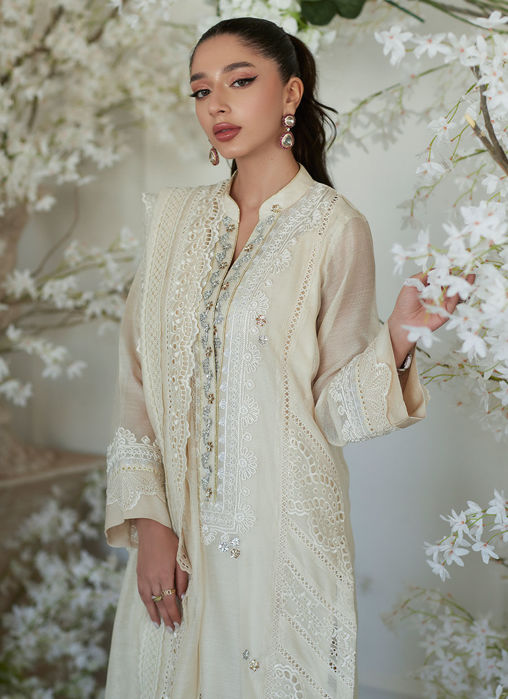 Paige Ivory Shirt And Dupatta