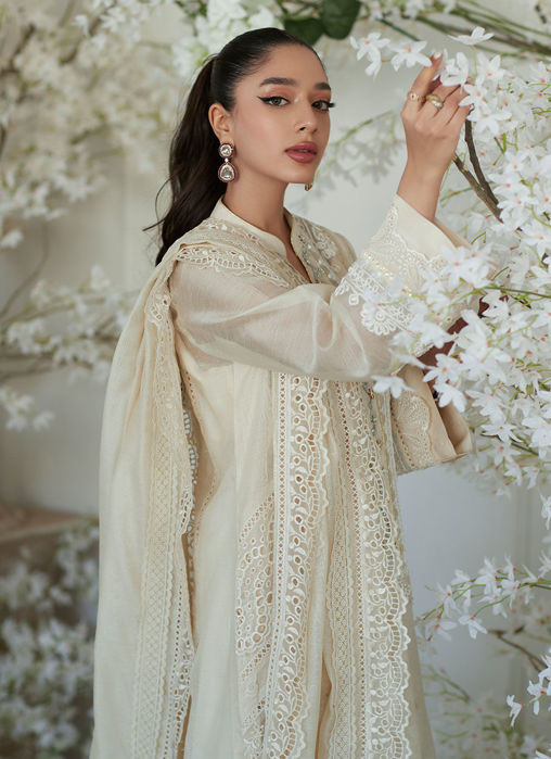 Paige Ivory Shirt And Dupatta