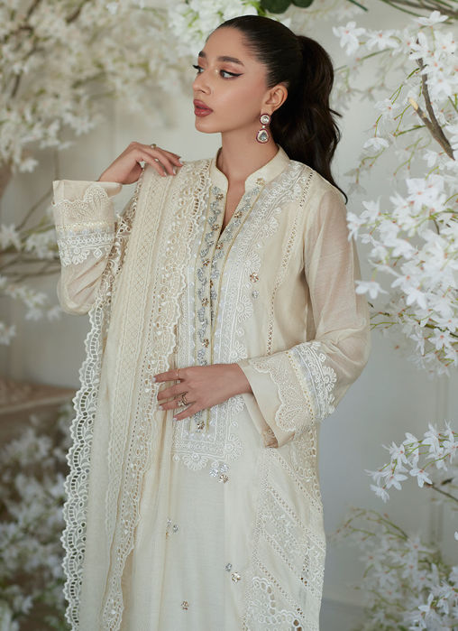 Paige Ivory Shirt And Dupatta