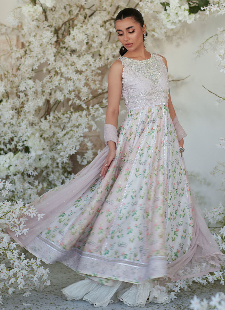 Neenee Pink Kalidaar And Dupatta