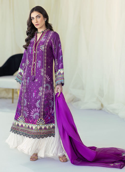 Myrtle Plum Shirt And Dupatta