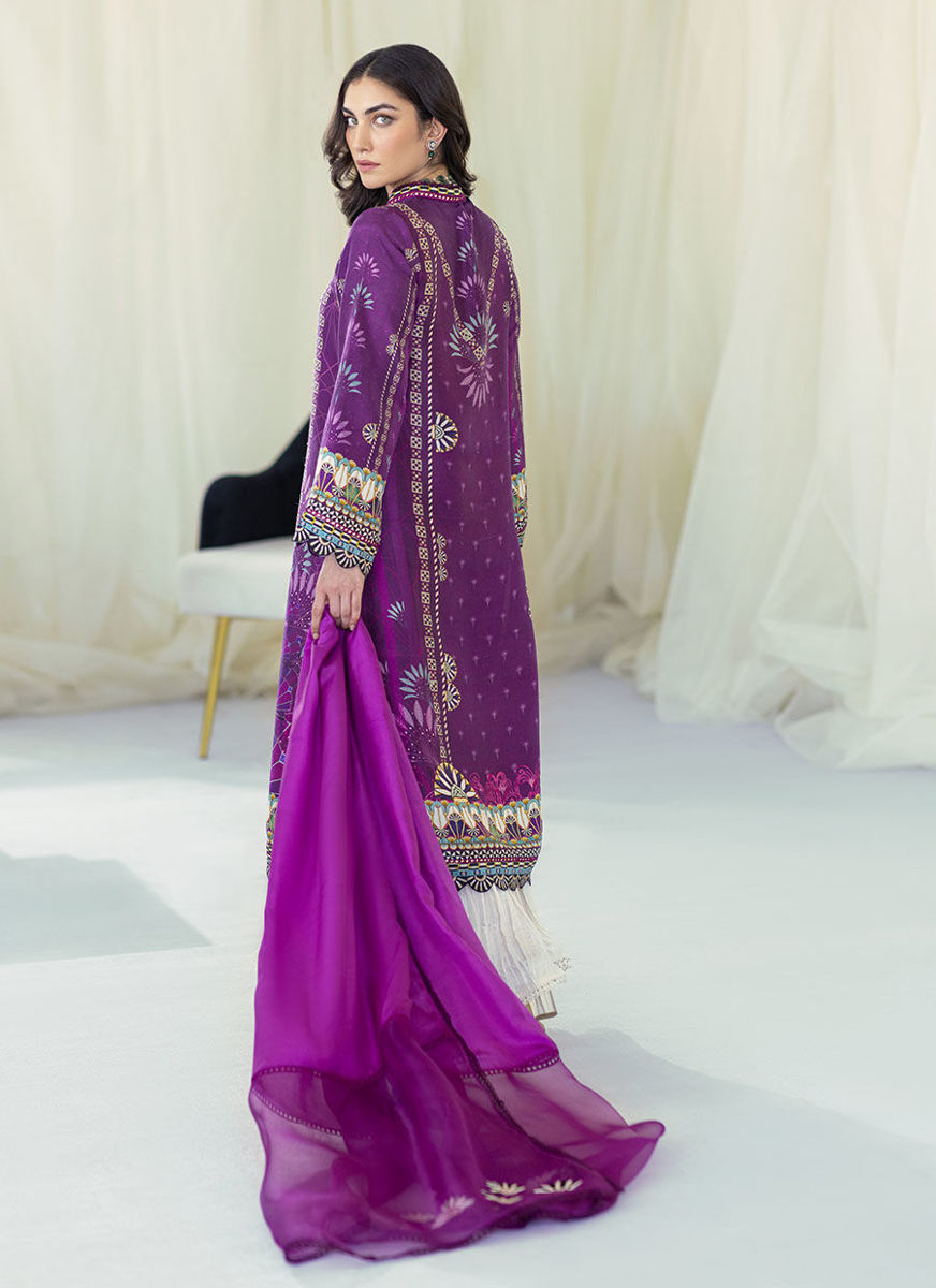 Myrtle Plum Shirt And Dupatta