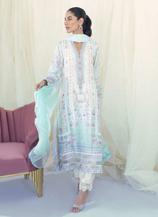 Frannie Ombre Silk Shirt And Dupatta