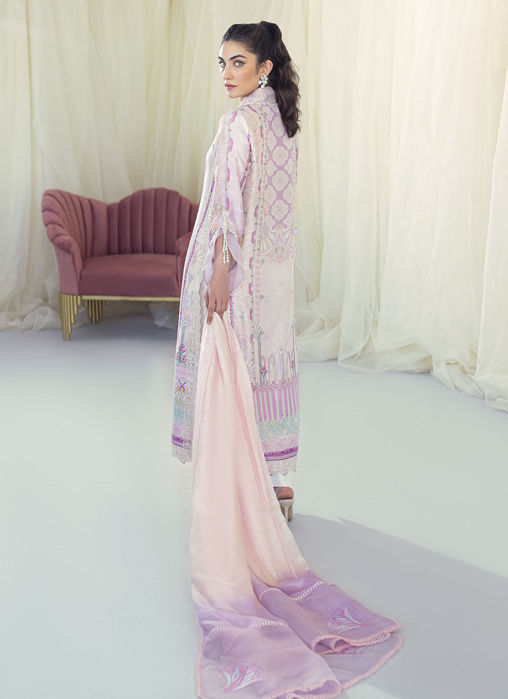 Maude Lavender Silk Shirt And Dupatta