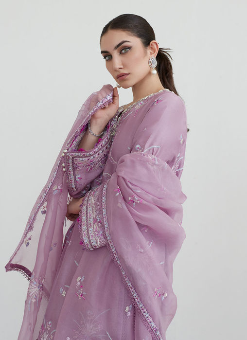 Mona Mauve Shirt And Dupatta