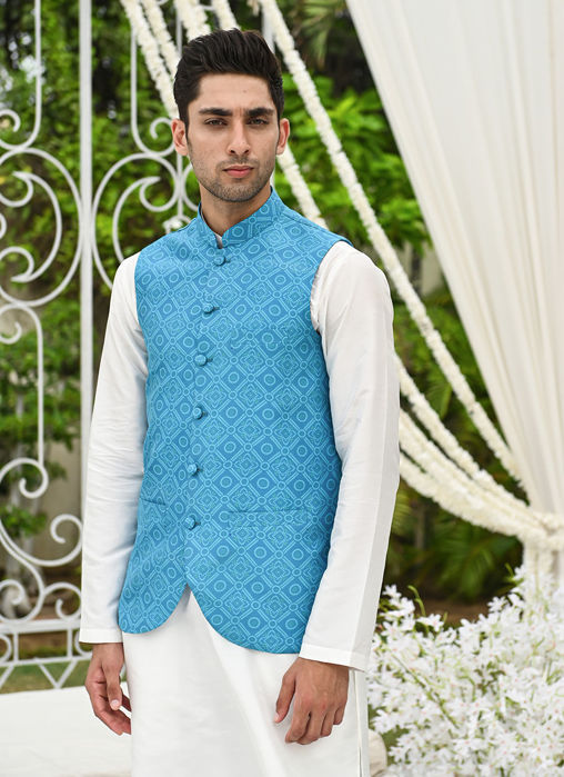 Rana Teal Waistcoat
