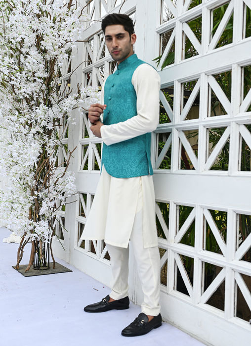 Rana Teal Waistcoat