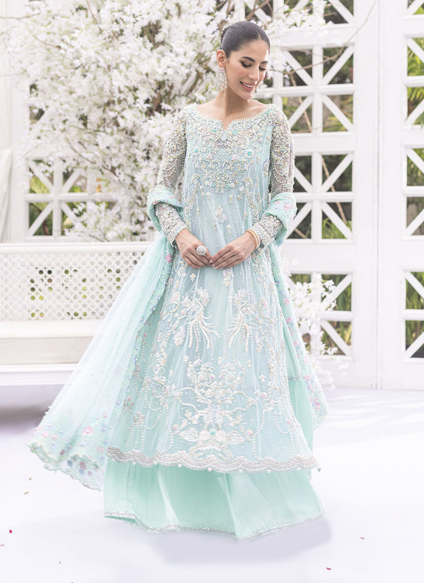 Janan Aqua Panelled Shirt