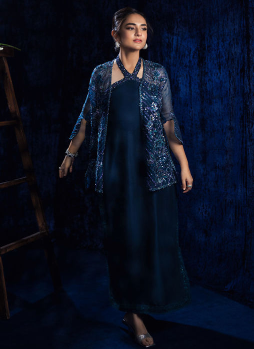 Marilyn Teal Jacket And Sheath Dress