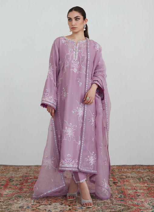 Mona Mauve Shirt And Dupatta