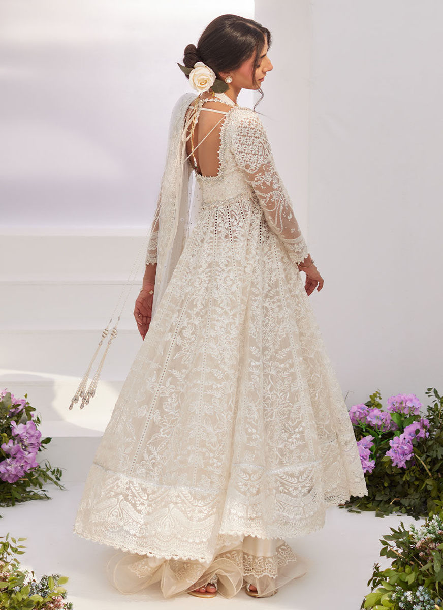 Maelle Ivory Embroidered And Embellished Kalidaar