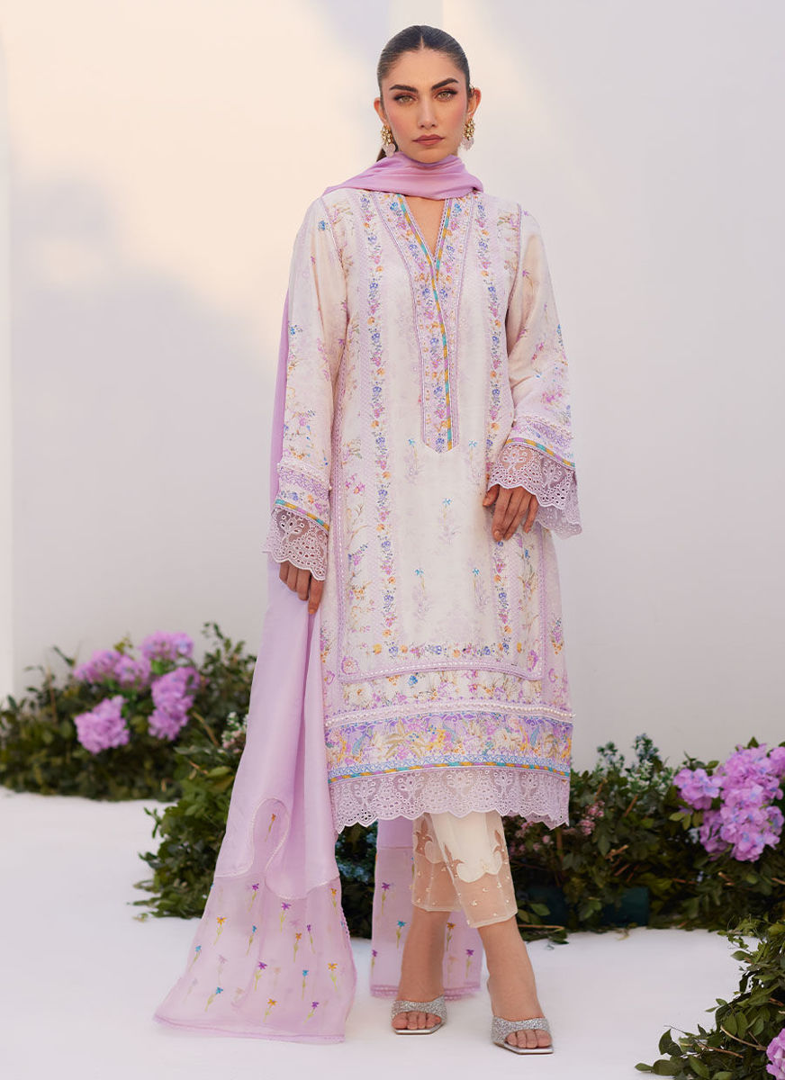 Heather Lavender Shirt And Dupatta