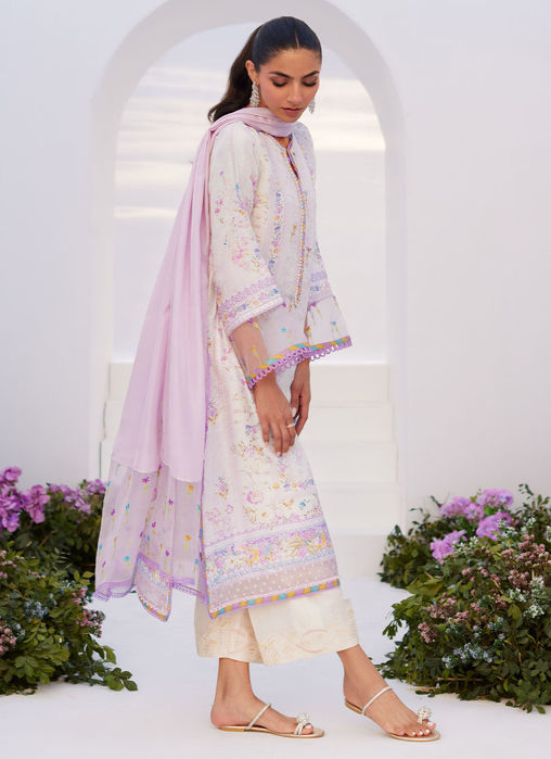 Thistle Lilac Shirt And Dupatta