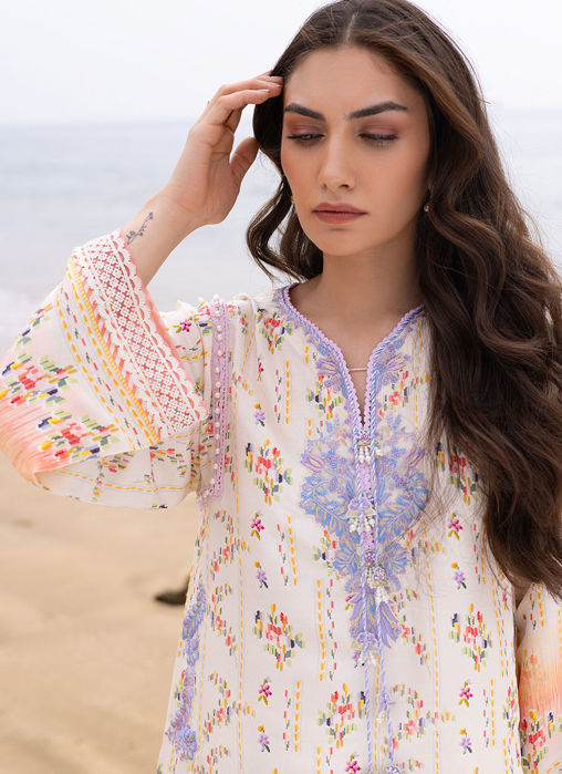 Lark Ivory Shirt And Dupatta