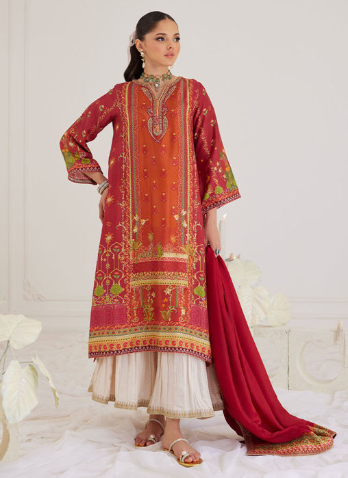 Picture of Paulina Rust Shirt And Dupatta