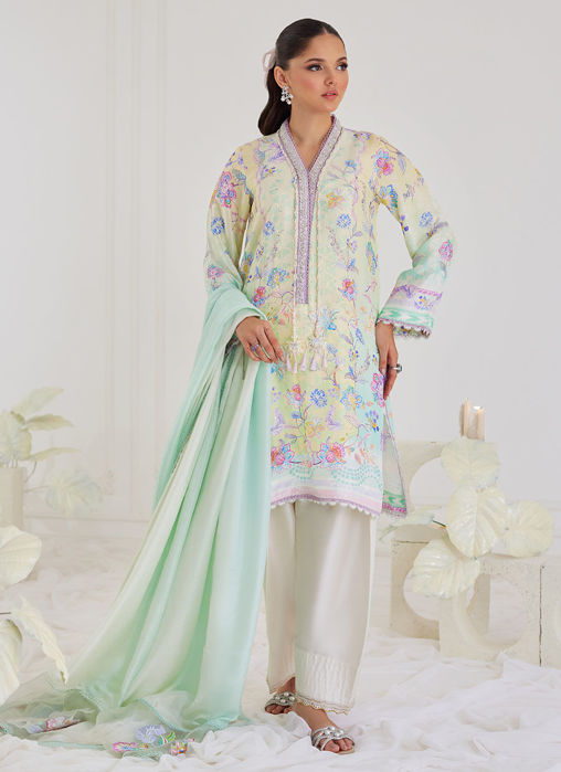 Picture of Paz Aqua Shirt And Dupatta