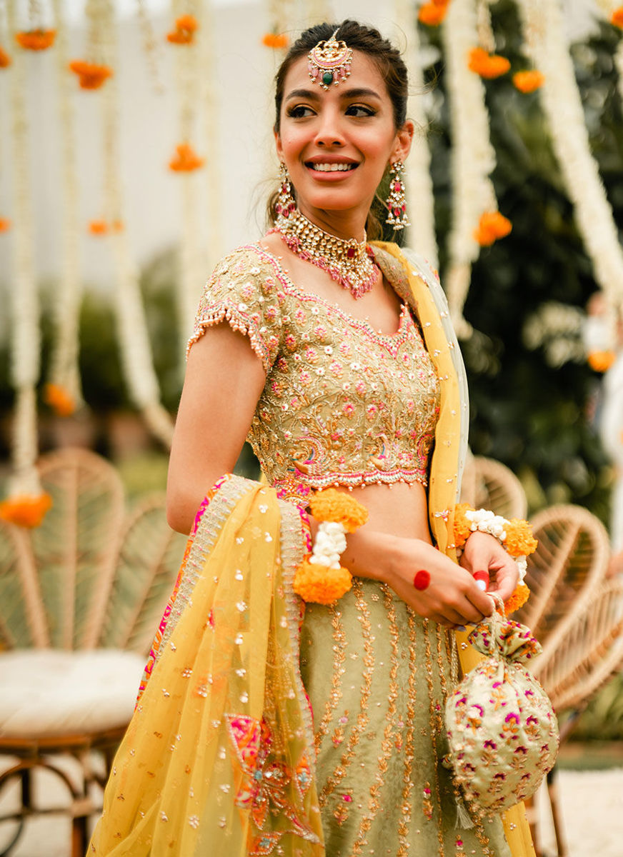 Zena Lime Lehenga Choli