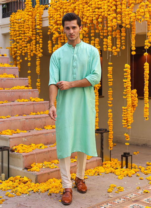 Picture of Logan Aqua Kurta For Men