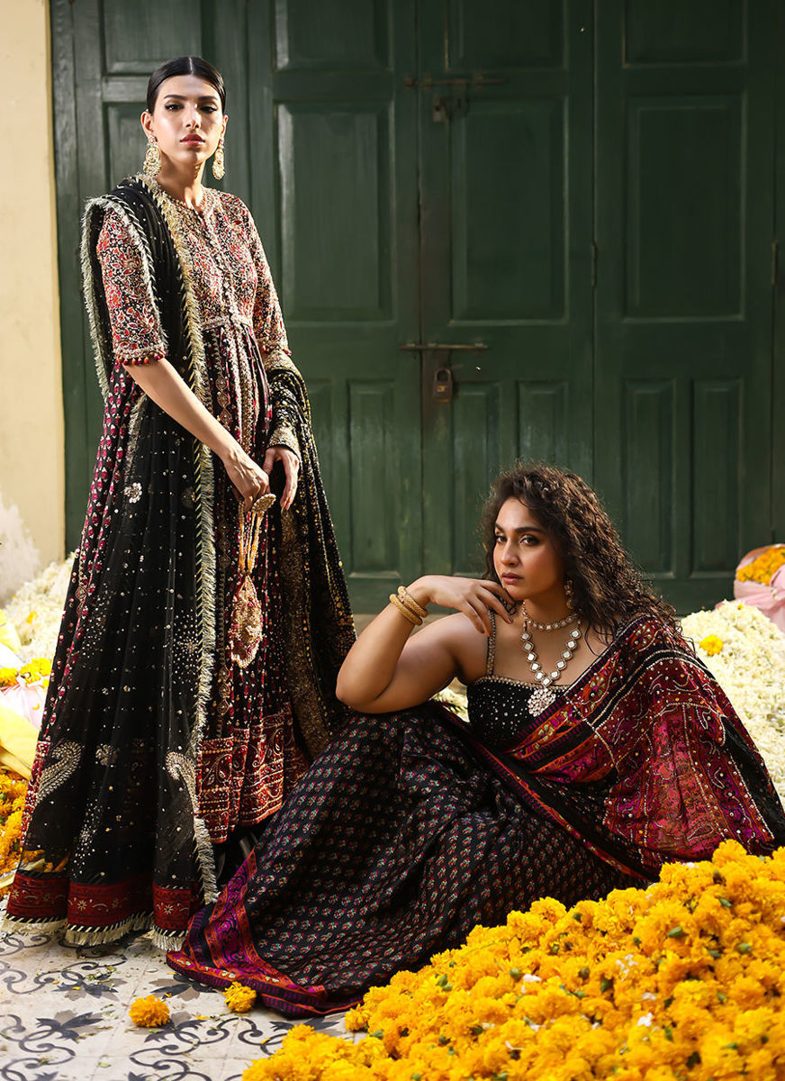 Ruthie Black Silk Saree