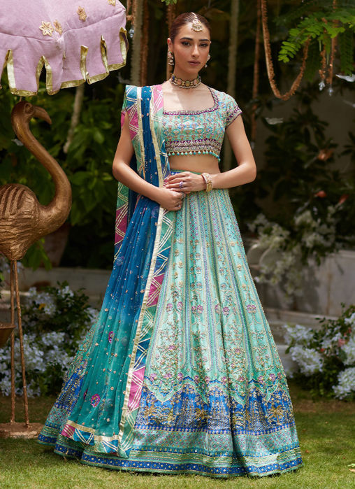 Picture of Asel Aqua Lehenga Choli