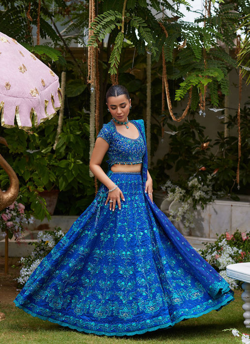 Laira Royal Blue Lehenga Choli