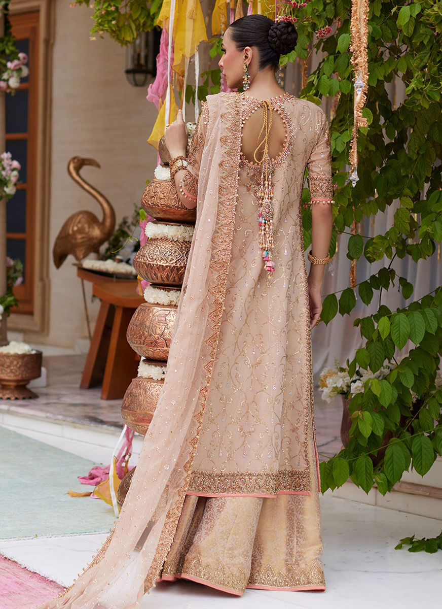 Elaya Light Gold Panelled Shirt