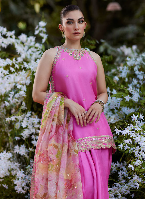 Nihal Rani Pink Shirt And Dupatta