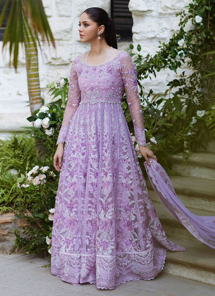Shireena Lavender Kalidaar And Dupatta
