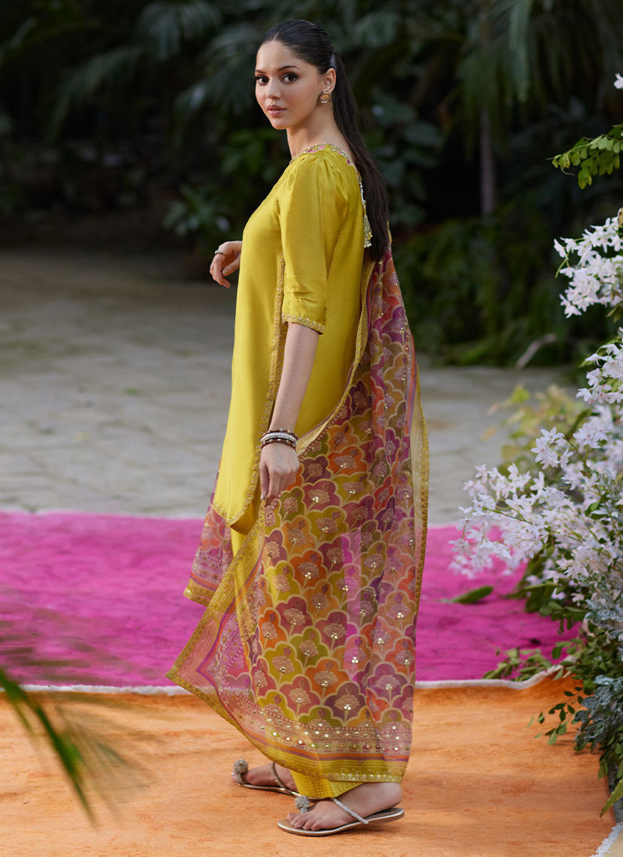 Sheyza Kiwi Shirt And Dupatta