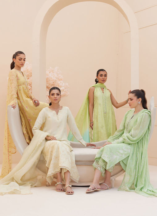 Buttercup Silk Kalidaar And Dupatta