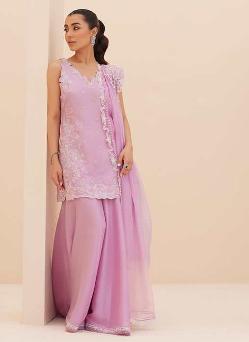 Lilliana Lilac Shirt And Dupatta