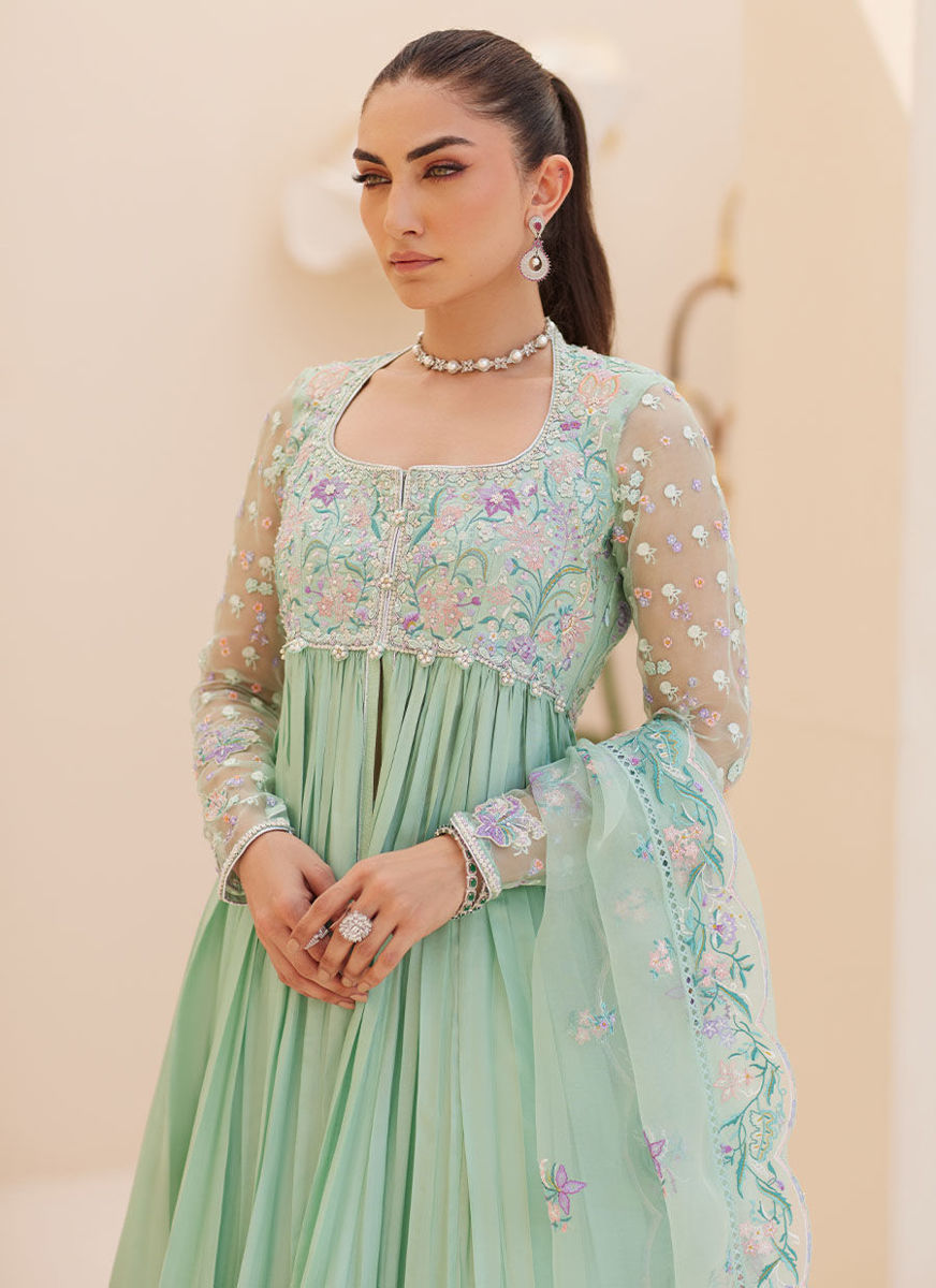Freya Aqua Kalidaar And Dupatta