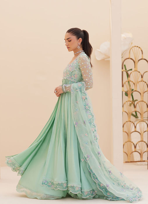 Freya Aqua Kalidaar And Dupatta