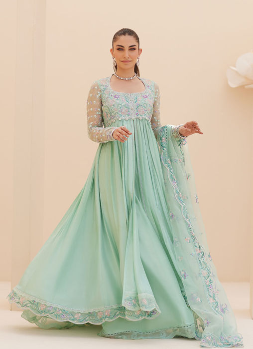 Freya Aqua Kalidaar And Dupatta